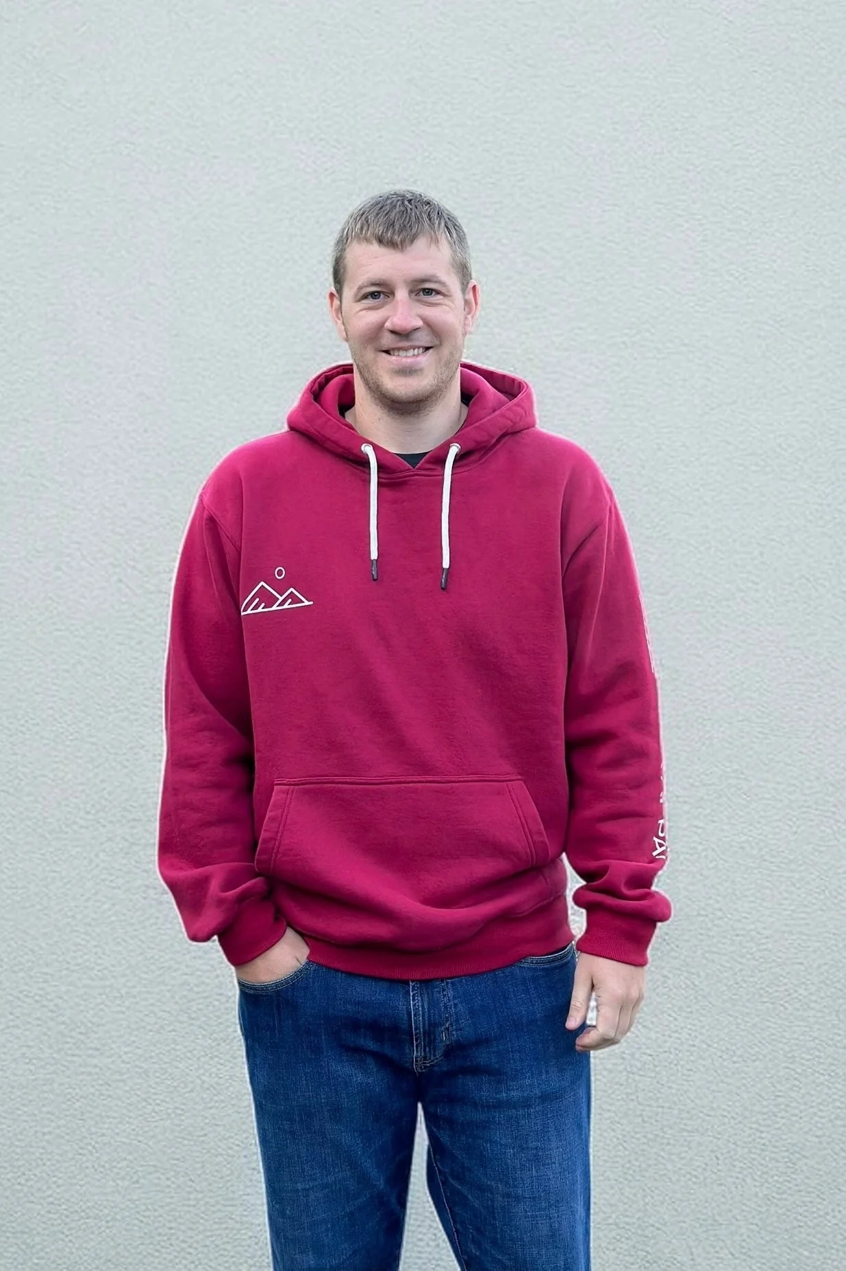 Apex Hoodie - Maroon/White - Image 5
