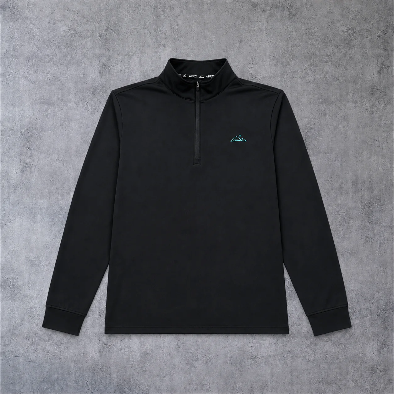 Zenith 1/4 Zip | Obsidian Black | Apex Apparel